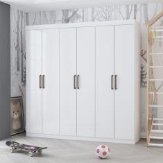 Guarda Roupa Infantil Iona 6 Portas - Branco