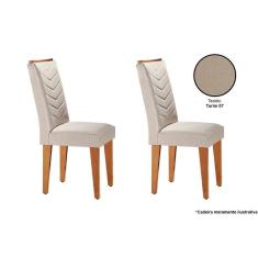 Cadeira Sala de Jantar Londrina Kit 2 Un Imbuia/Linho Turim - Rufato