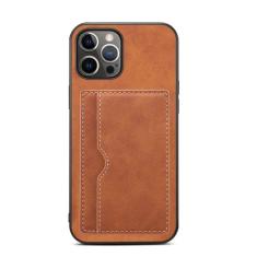 Capa carteira de couro fino para iphone 15 pro max 15 plus 14 13 12 11 pro max 13 pro slots de cartão capa traseira, marrom, para iphone 14 plus