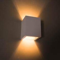 Arandela Efeito 2 Focos Branco Sem Friso Box Policarbonato St1386 - St