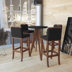 Conjunto Bistrô 1 Mesa 4 Banquetas Alta Londres - CCS Interiores