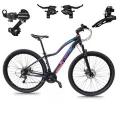 Bicicleta Feminina 29 Aluminio Ksw Mwza 21v Freio a Disco Cambio Troca