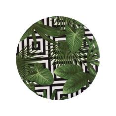 Capa Sousplat Jacquard Com Guardanapo 8 Peças Estampa Costela de Adão 
