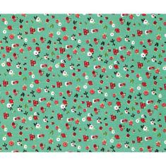 Tecido patchwork am-2594 estampado flores 5599 dohler 100x150cm - Dolh