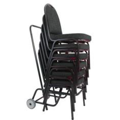 06 Cadeiras para Hotel e Auditório Linha Hotel Marrom