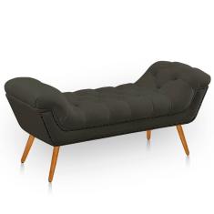 Recamier Estofada Casal King Size Ayla Veludo Cor Tabaco