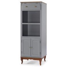 Torre Quente para Forno e Microondas Hannover de Madeira com 2 Portas 