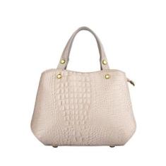 Bolsa pequena de couro croco Megan-Feminino