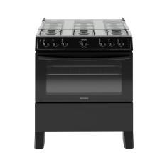 Fogão Itatiaia Star New Piso 6 Bocas Preto Mesa De Inox Bivolt 3700000474