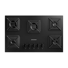 Fogão Cooktop 5 Bocas Brastemp BDD75BE - Acendimento Automático, Vidro, Preto, Bivolt