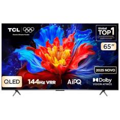 Smart TV TCL 65 Polegadas QLED 4K P8K WiFi Bluetooth Google TV 144Hz HDR10+ Dolby Atmos Vision 65P8K