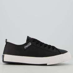 Tênis Coca Cola Atlanta Leather Coke Feminino Preto-Feminino