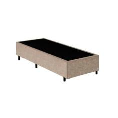 Base Box Solteiro Santo Box Suede Bege 40x88x188
