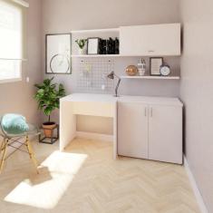 Mesa para Escritório 100cmx60cm 25mm Bramov Móveis Branca