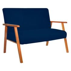 Namoradeira Decorativa Bally Veludo Azul Petróleo - WD Decor