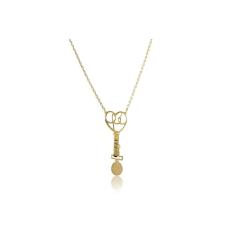 Colar Com Pingente De Fé Folheado Em Ouro 18k [F027]