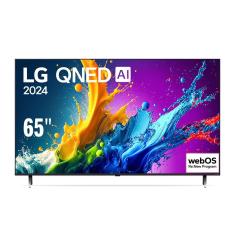 Smart TV 4K 55" LG QNED 55QNED80T com Processador a5 Ger7 AI, Design Super Slim, Alexa/Chromecast integrado e webOS 24