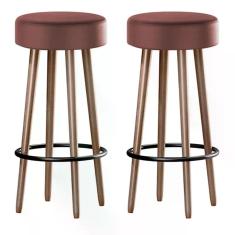 Kit 2 Banquetas Berlin Alta 70cm - Salaone