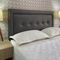 Cabeceira Queen 160 Cama Box Diamond 2 Veneza 05 Cinza Corano Painel R