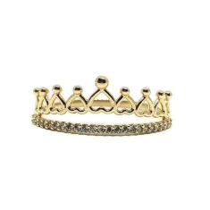 Anel de ouro 18 k Coroa com pedras . - Elegancy Joias, 22
