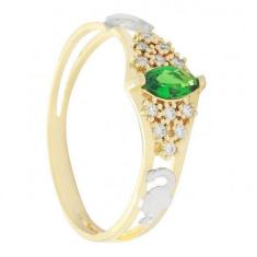 Anel de ouro 18 k Aro duplo com Pedra - Elegancy Joias, 17