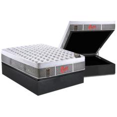 Cama Box Baú Casal: Colchão Molas Ensacadas Castor Pocket Light Stress