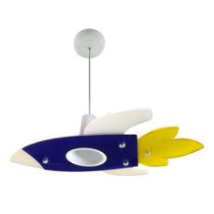 Lustre Pendente Infantil Foguete - Quarto Menino Criança Kid - Vitrine