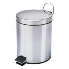 Lixeira Inox C/ Pedal Balde Removível 5 Litros - Bene Casa
