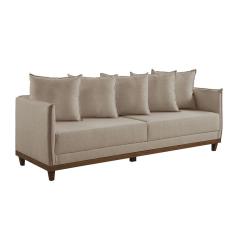 Sofá 4 Lugares Living M-169 Veludo Martins Bege