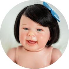 Boneca Bebe Reborn Linda Olhos Azuis Enxoval Completo