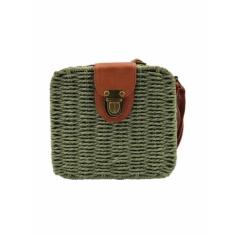 Bolsa Quadrada Feminina Palha Sintética Moda Praia BL-086 - Kingleen, 