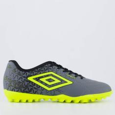 Chuteira Umbro Class Neo Society Cinza e Verde, 43