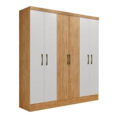 Guarda Roupa Maxel Casal Paris 6 Portas 2 Gavetas MDF Disa Móveis