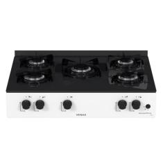 Fogao de Mesa 5 Bocas Venax Grand Petit Line Branco Gas Glp, Bivolt