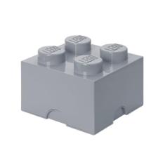 LEGO Storage Brick 4 Stone, Grey, Medium