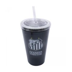Copo Plástico Canudo 500 Ml - Santos - Mileno