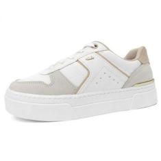 Tenis Feminino Couro Casual Brilho Flatform Dakota G7009-Feminino