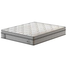 Colchão Molas Ensacadas Alabama Queen Size Euro Pillow D20 30x158x198 cm Branco Cinza Probel