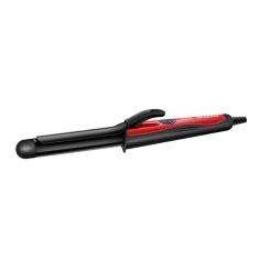 Modelador de Cachos Infinity Em-12 Tubo 25mm Preto e Vermelho Mondial Cabo Giratório Bivolt