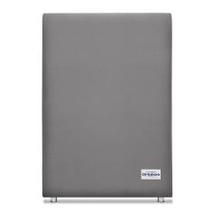 Cabeceira Sena Veluto Cinza Solteiro (12x90x125) - Ortobom