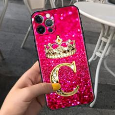 Capa de telefone de carta de diamantes rosa para iPhone 11 7 12 13 Pro XR X XS Max 6 6S 8 Plus SE Capa macia à prova de choque Funda SE2022,B03,Para iphone 13 Pro