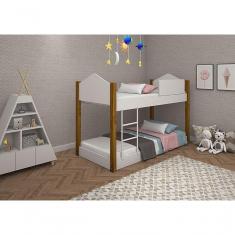 Beliche Infantil Luiza Branco Mel Com Pés