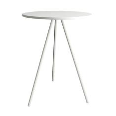 Mesa Lateral Gabriela Branca Tampo De Madeira Branco