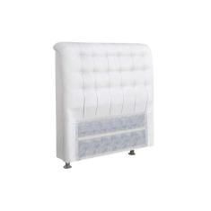 Cabeceira Cama Box Estofada Solteiro Solteiro Dama Plus Courano Branco - Simbal