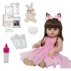 Boneca Reborn Realista Linda Bailarina 100% Vinil + Itens - Cegonha Re