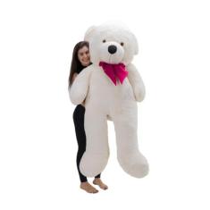 Urso De Pelúcia Gigante Teddy 1,70m - 307 - Luck Baby , Baunilha com l