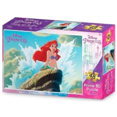 Quebra-Cabeça Princesa Ariel 3D 48 pçs BR2032 - MultiKids - BRINCADEIR