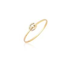 Anel De Signo Câncer Zodíaco Ouro Puro 18k As524 - MAEHLER JOIAS, 19, 