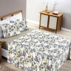Jogo de Lençol King Quality Malha 100% Algodão Estampado 4 Peças - Bia