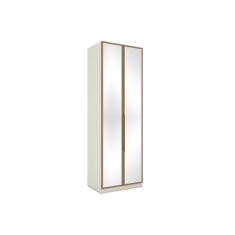 Módulo De Quarto Solteiro Guarda Roupa Mc04 Seletto C- 2 Portas C- Espelho E 3 Gavetas Areia-jequitibá - Henn